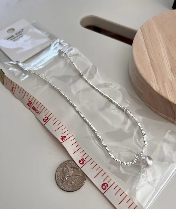 925 silver Pearl Necklace - Image 4