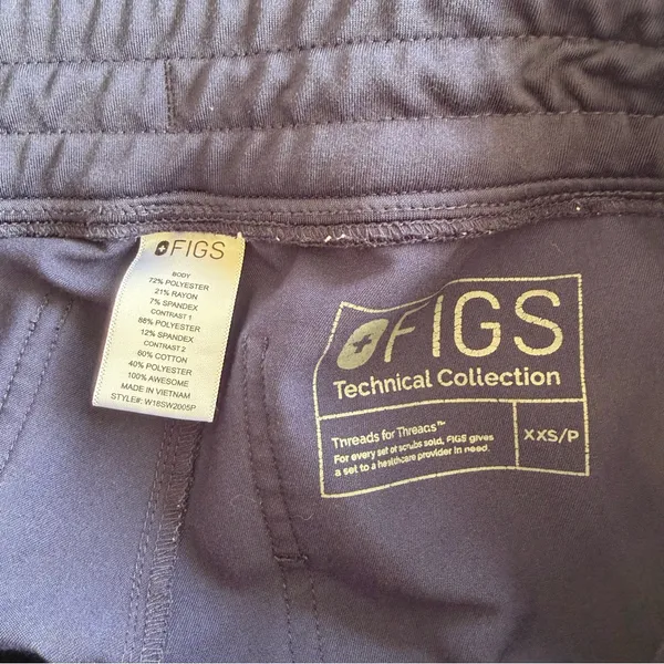 Figs Zamora Jogger Scrub Pants Navy Blue Size XXS Petite - Image 7