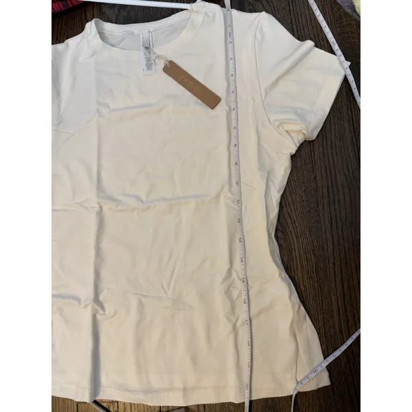Skims Cotton Jersey Sz L Short Sleeve T-shirt Marble NWT - Image 5