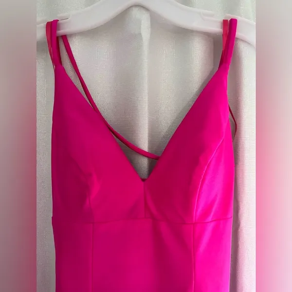 Dave and Johnny Hot Pink Prom Dress - Image 3