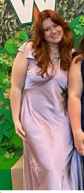 Old Navy Lavender Satin Flutter-Sleeve V-Neck Maxi Dress - Image 2