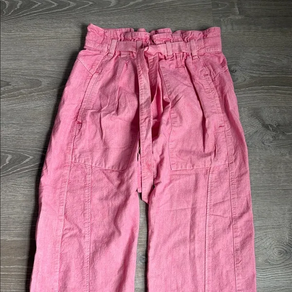 Free People Sky Rider Straight Leg in Rosebloom - Image 6