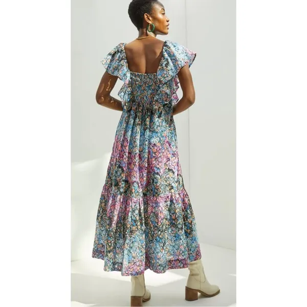 Anthropologie Clementina Eyelet Maxi Dress Women’s Sz. XS - Image 2