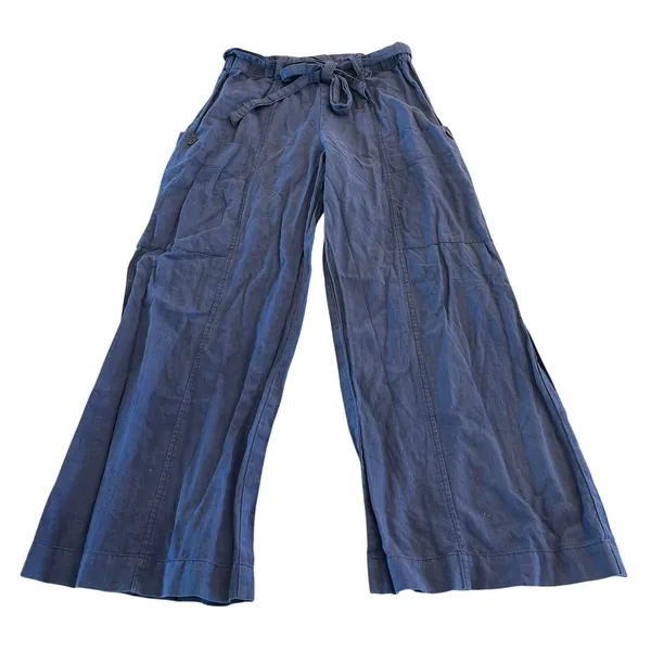 Free People Bluebell Belted Wide Leg Pants Linen‎ Blend Size XS - Image 2