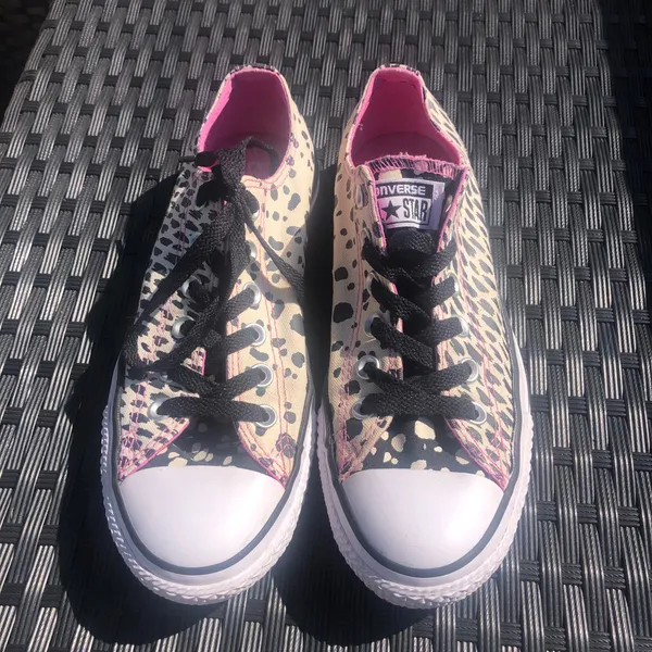 Converse Chuck Taylor All Star Sneakers Low-Top White Black Spotted - Image 7