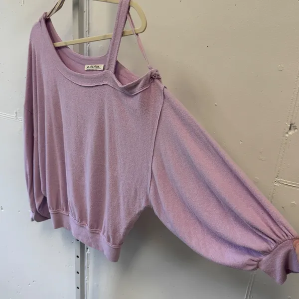 We The Free Flaunt It‎ Pullover Magical Lilac Top Sweater Off the Shoulder Small - Image 5