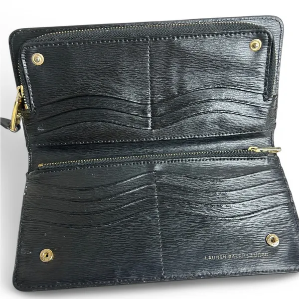 LAUREN RALPH LAUREN Slim black Credit Card Wallet - Image 6