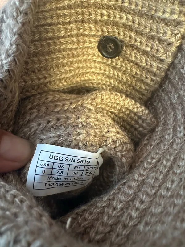 UGG Tall Knit Button Boot in Chestnut/Tan - Image 7