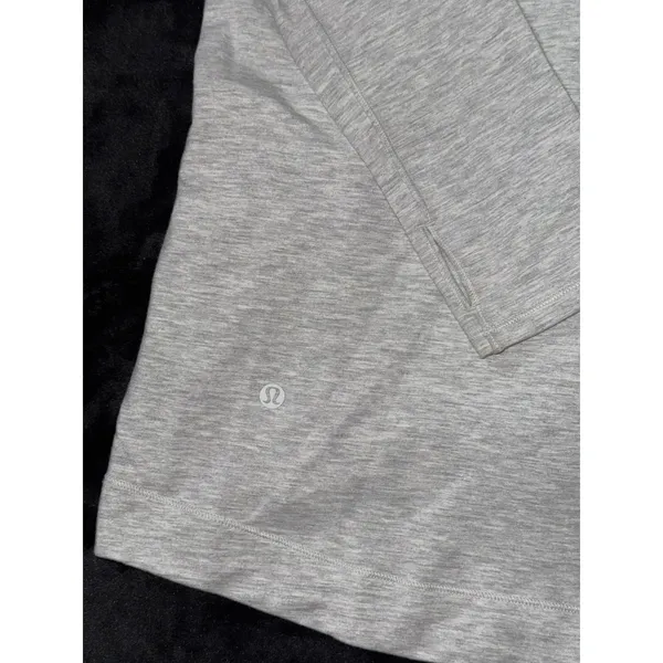 Lululemon Women's Coast Easy Wrap Jacket Heathered Gray Hooded‎ Size 8 - Image 6