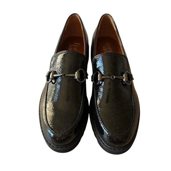 Franco Sarto Women Cason Black Patent Loafers Size 6 - Image 2