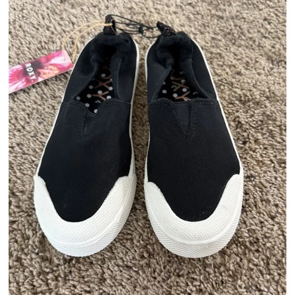 Roxy Womens Black Slip On Sneakers Casual Comfort Canvas Shoes Size 8 - Image 3