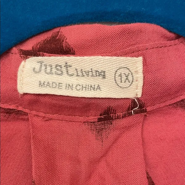 Just Living Red Heart Button Down Shirt - Image 2
