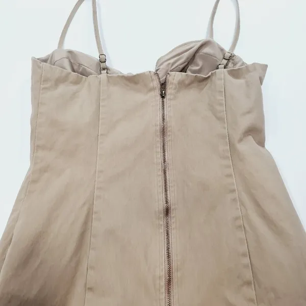 Superdown Renetta Mini Dress in Khaki Small - Image 8