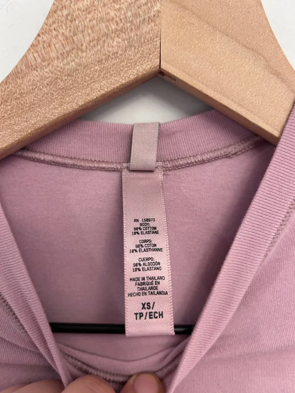 Skims Cotton Jerxey Long Sleeve T- Shirt XS Dusk NWT SOLD OUT - Image 3
