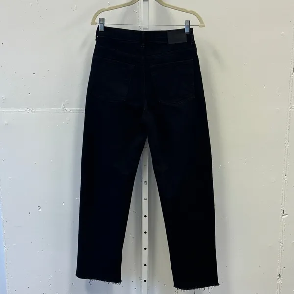 Everlane Women's TALL The Way High Jean Organic Cotton W27 Black Denim High Rise - Image 4