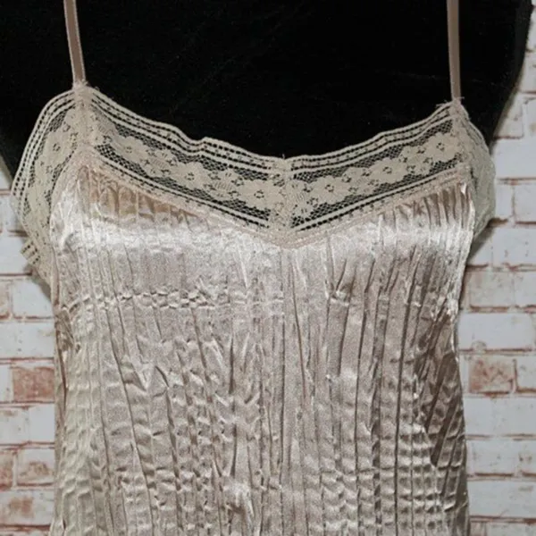 Apt9 Gold Spaghetti Strap Stretch Tank Top Size S - Image 2