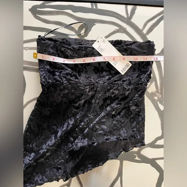 URBAN OUTFITTERS Textured Velvet Lace Strapless Tube Top Tank Women’s XS NWT - Image 7