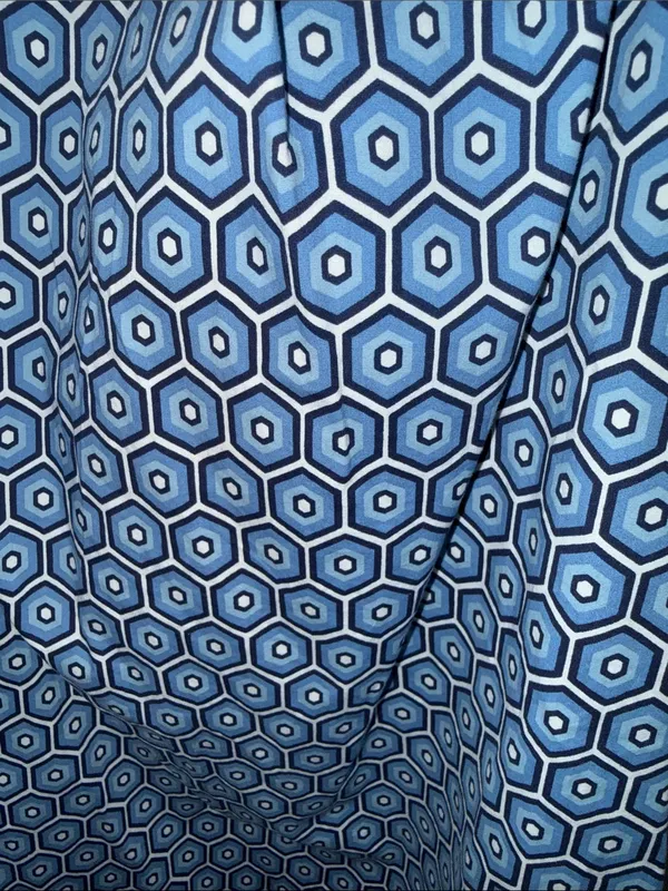 Blue Geometric Halter Dress by Joe Fresh 97% Cotton - Image 3