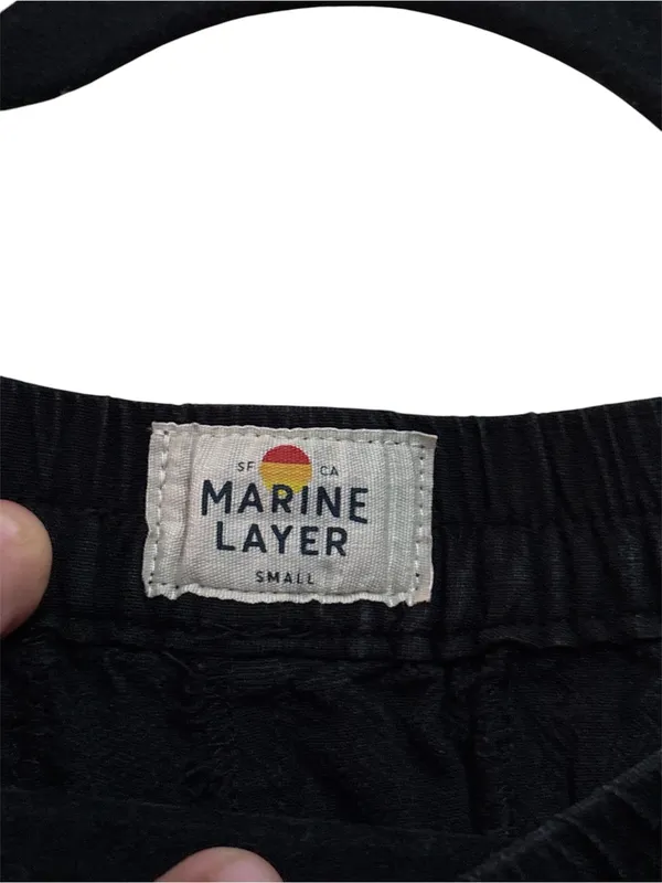 Marine Layer Allison Black Elastic-Waist Pants,Size S,97%Tencel,3%Spandex - Image 3