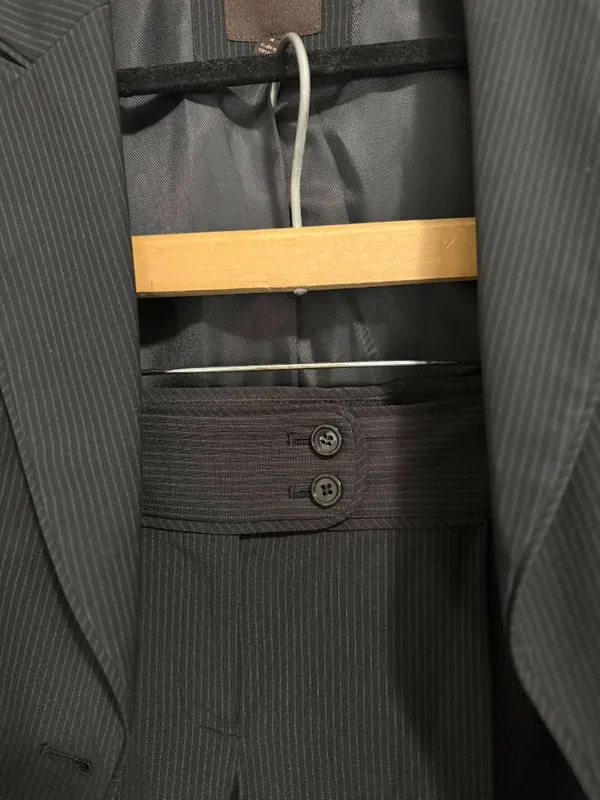 The Limited Women’s Black Pinstripe Suit Set Business Jacket sz 8 Pants sz 12 - Image 5