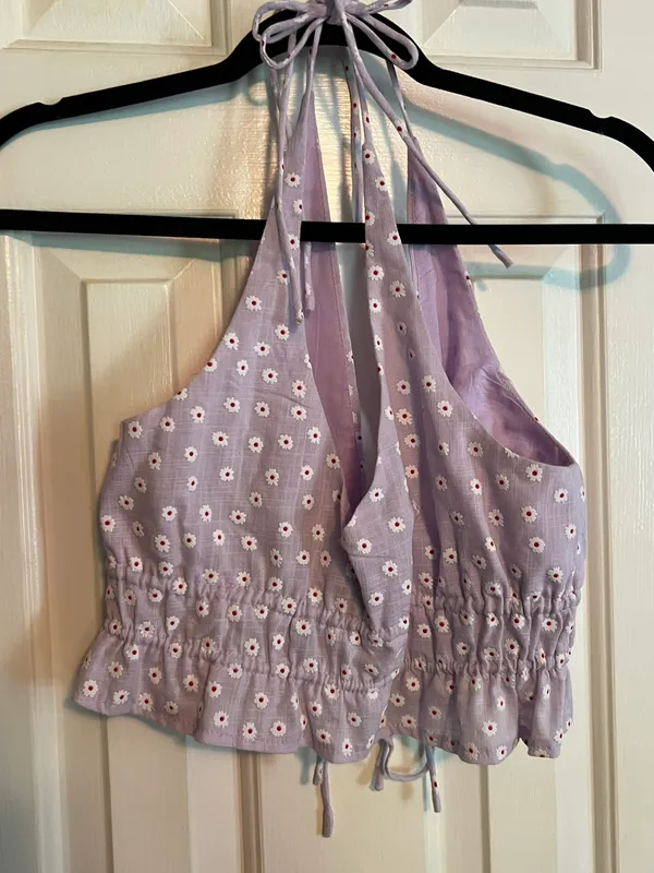 Princess Polly Lilac Tie Top - Image 4