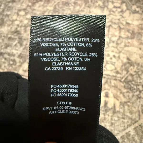 Babaton Aritzia Black Command Straight Leg Dress Pants Trousers Size 0 - Image 4