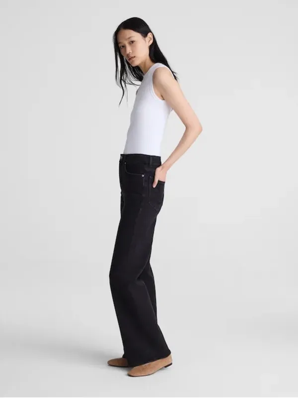 Madewell The Wide Leg Jean in Super Stretch Denim Black Frost Women’s Size 26 - Image 4