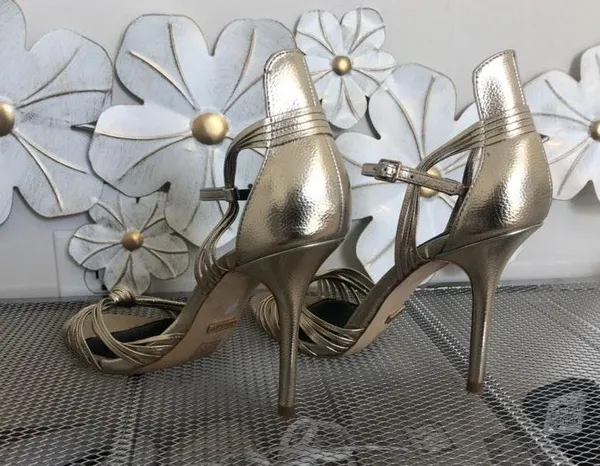 Topshop Gold Heels - Image 3