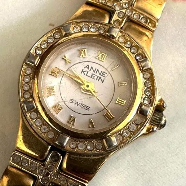 Anne Klein gold tone rhinestone Watch - Image 2