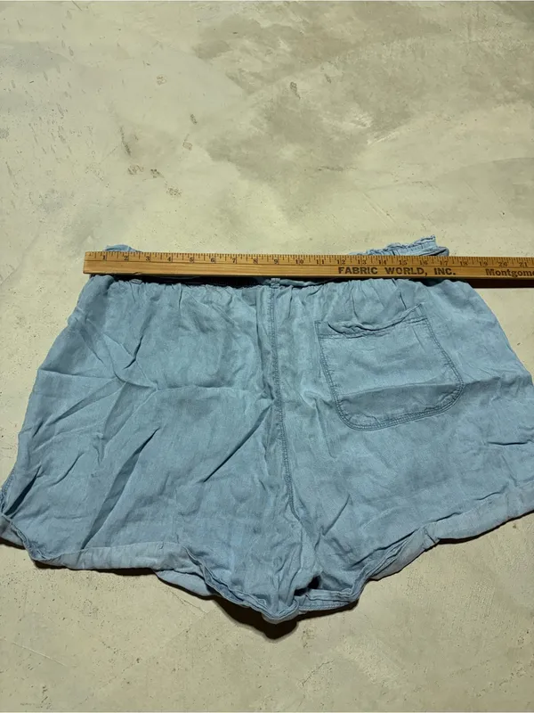 Aerie Light Blue Women's belted Shorts XL - Image 9