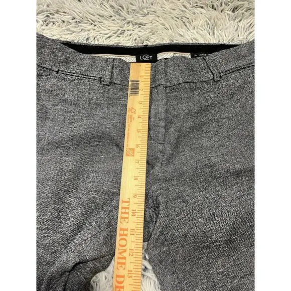 LOFT Womens‎ Trouser Textured Pants Size 10P Gray - Image 7