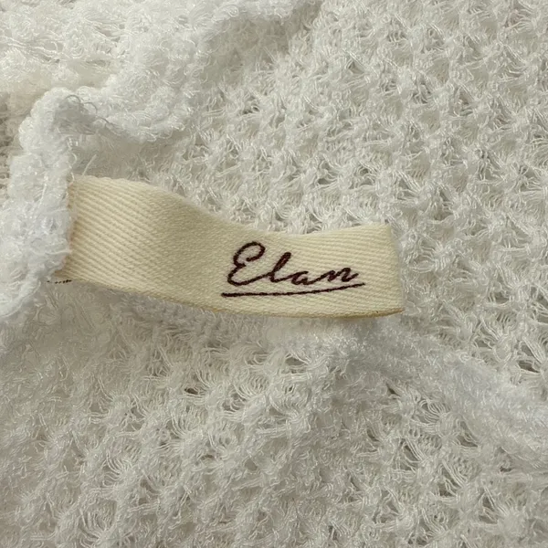 Elan White Waffle Knit‎ Dolman Sleeve Relaxed Fit Sweater Top Women's Medium - Image 5
