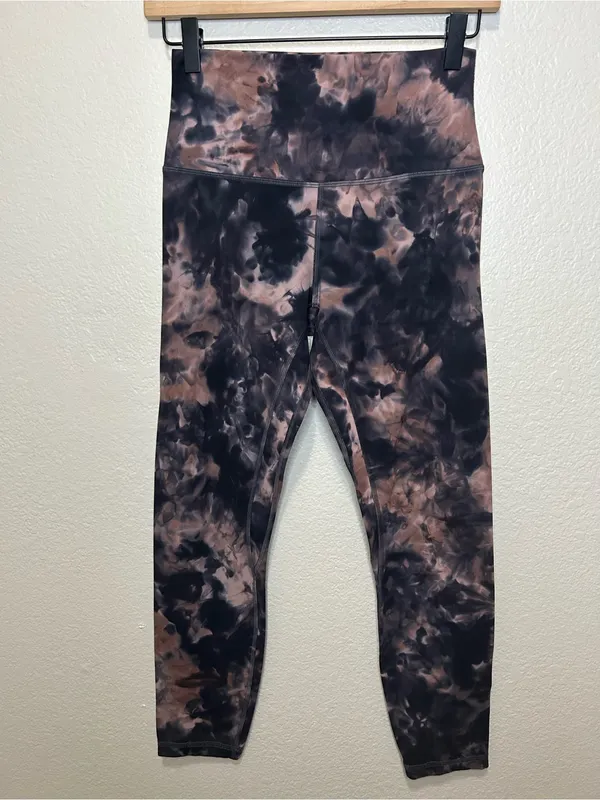 Lululemon Align Pant 28” Diamond Dye Graphite Gray Pink Pastel Size 6 - Image 3