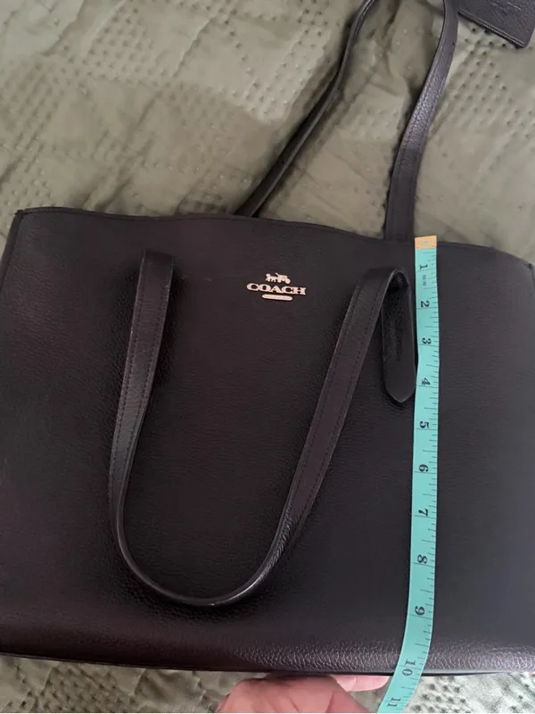 Coach Black Polished Pebble Leather Charlie Carryall Tote 25137 - Image 13
