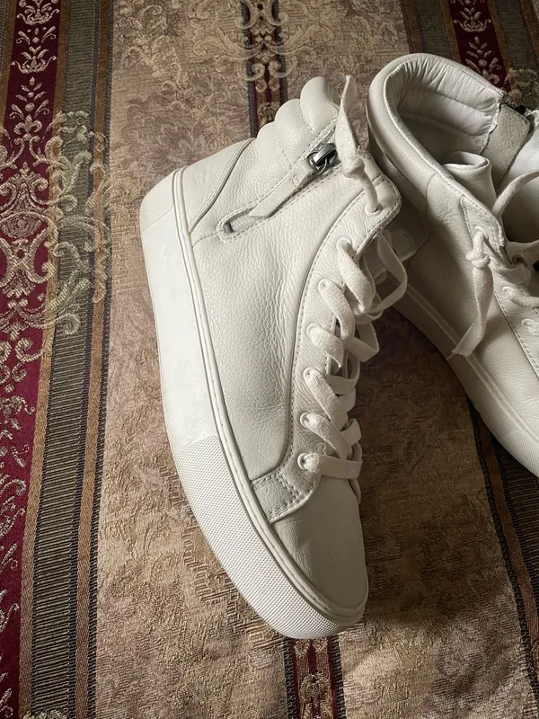 UGG Women White Leather High top Sneakers - Image 6
