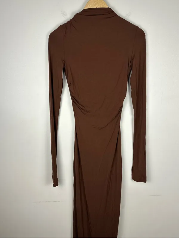 Helsa Revolve Brown Jersey Backless Maxi Dress Women’s Sz XS - Image 4