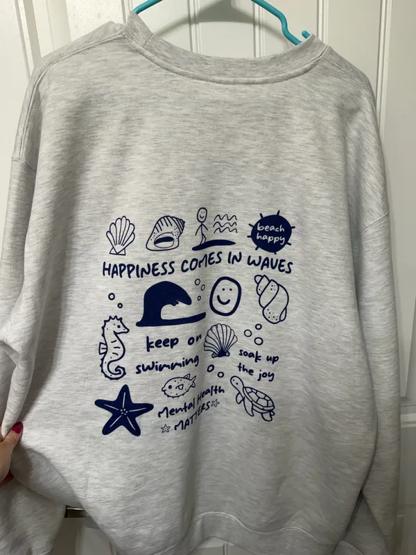 Happiness project crewneck Gray Size XL - Image 3