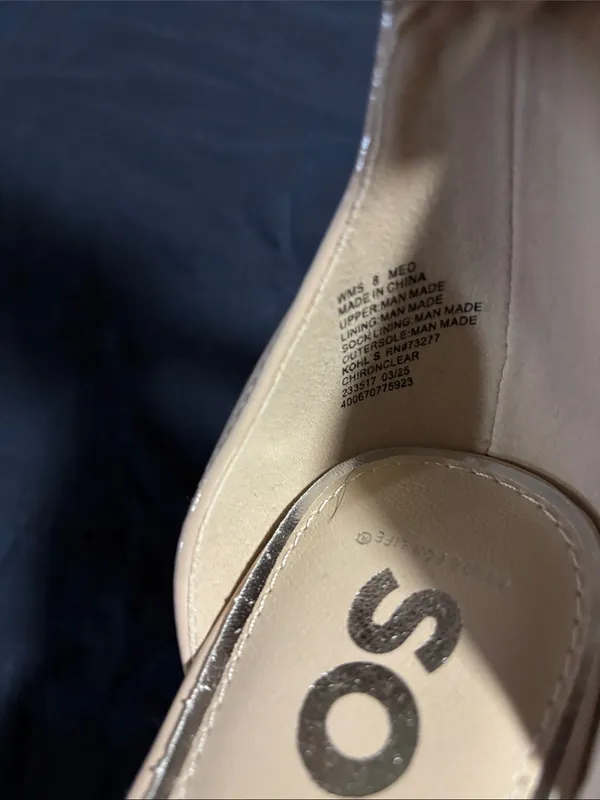 SO Nude Clear Strap Ankle Strap Heels. Size 8M - Image 4