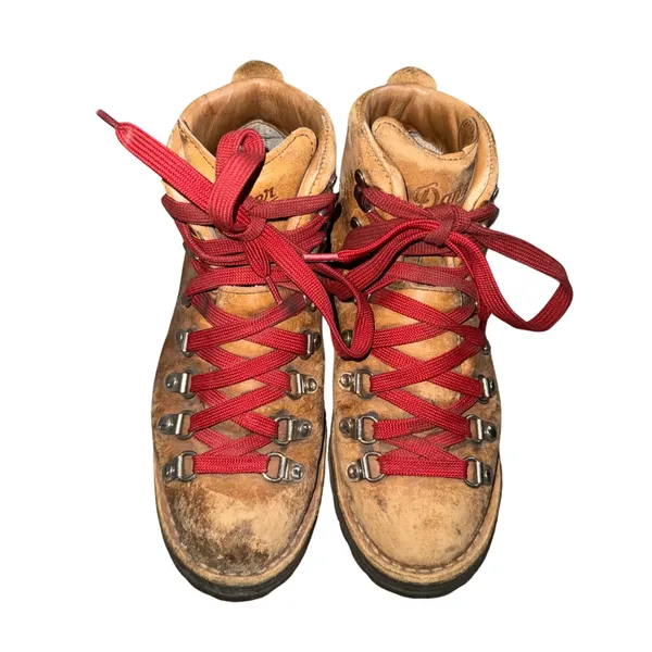 Danner Mountain Light Tan Leather Hiking Boots Made in USA Vibram Sole Size 6.5‎ - Image 3
