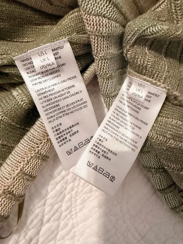 SET Anthropologie Daily Practice Knit Top And Skirt Green Ribbed Size Large L - Image 10