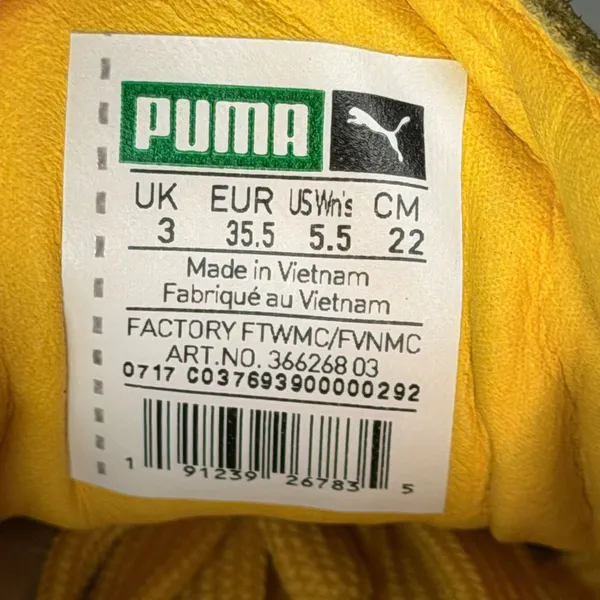 Puma Fenty Cleated Creeper Suede Platform Sneakers Yellow Women 5.5 / Youth 4 - Image 13