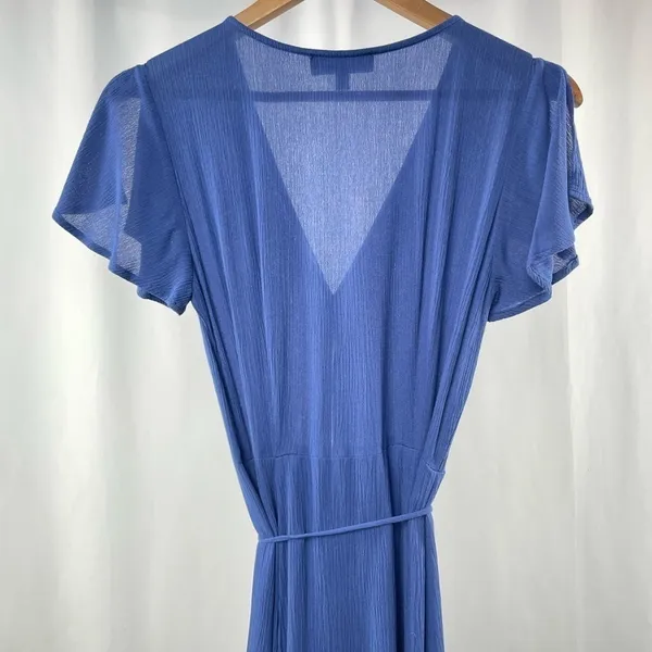 Lulus Heart of Marigold Wrap Maxi Dress‎ in Denim Blue Size Extra Small - Image 8