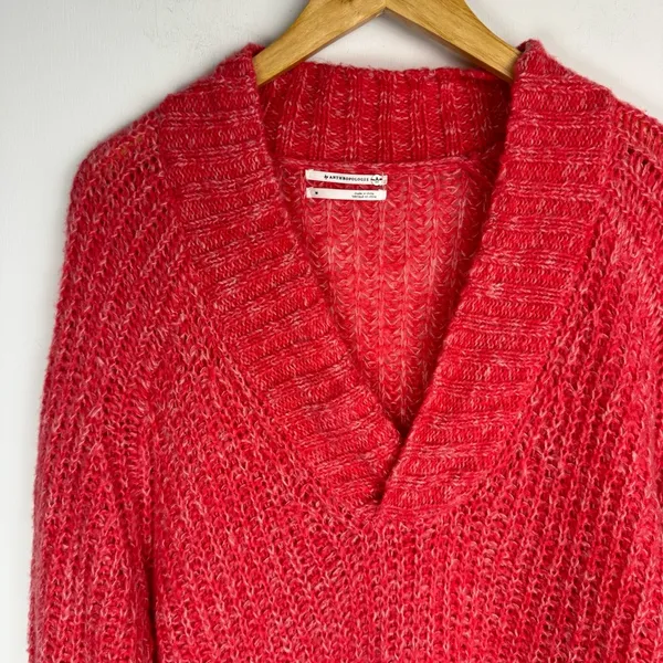 Anthropologie Honore Ribbed Knit Pullover Sweater Sz Medium Wool Blend - Image 7