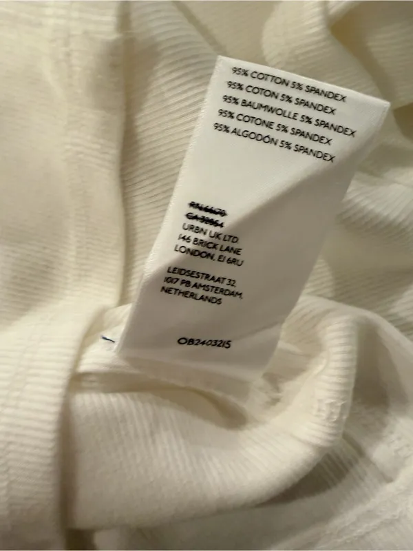 NWOT We The Free Size XS White Ribbed V-Neck Long Sleeve Stretch Top Free People - Image 9