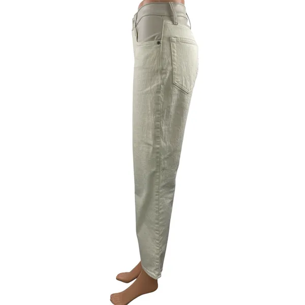 Abercrombie & Fitch Cream Ultra High Rise Straight Denim Jeans Pants Size 26/2XS - Image 2