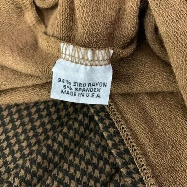 Bryn Walker Houndstooth Oversized Knit Tunic Top‎ Brown XXS - Image 8