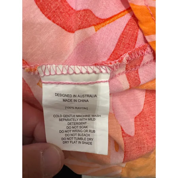 Anthropologie Abel the Label Rumi Pink Maxi Dress Wedding Floral Size Small - Image 8