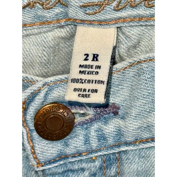 Abercrombie & Fitch Blue Denim Light Wash Low Rise Bootcut Jeans Womens Size 2 R - Image 4