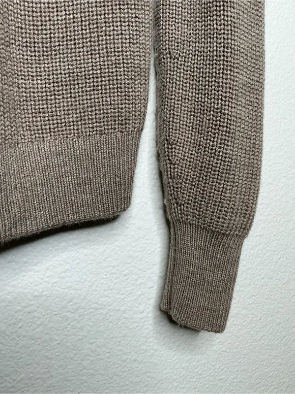 Quince Australian Merino Wool Half Zip Sweater Malted Toffee Extra Small - Image 12