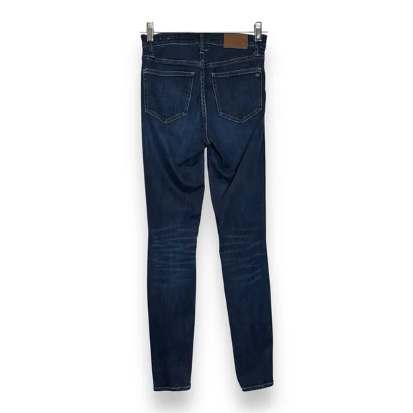 Madewell Womens Skinny Straight 9" High Rise Dark‎ Wash Denim Blue Jeans 25T - Image 2